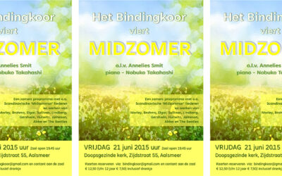 Midzomerconcert van Het Bindingkoor op vrijdagavond 21 juni