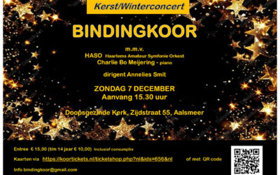 Kerst/Winterconcert Bindingkoor op zondag 7 december